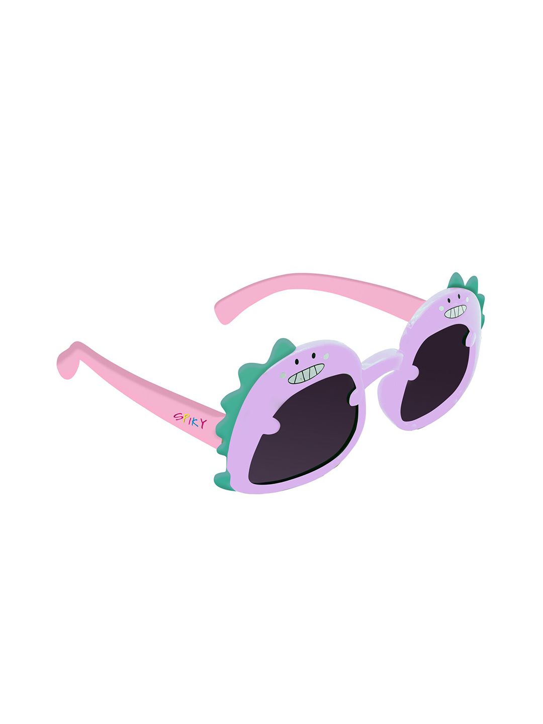 Spiky Kids Oval Dinosaur Sunglasses with UV Protected Lens 1672_pur_blk