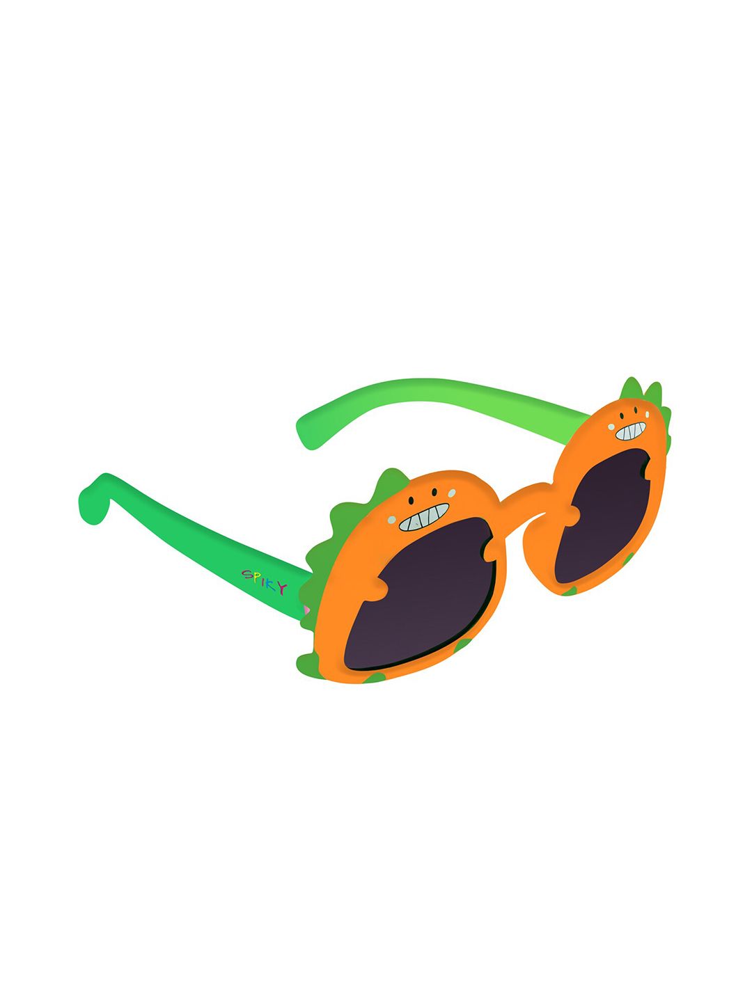 Spiky Kids Oval Dinosaur Sunglasses with UV Protected Lens 1672_org_blk