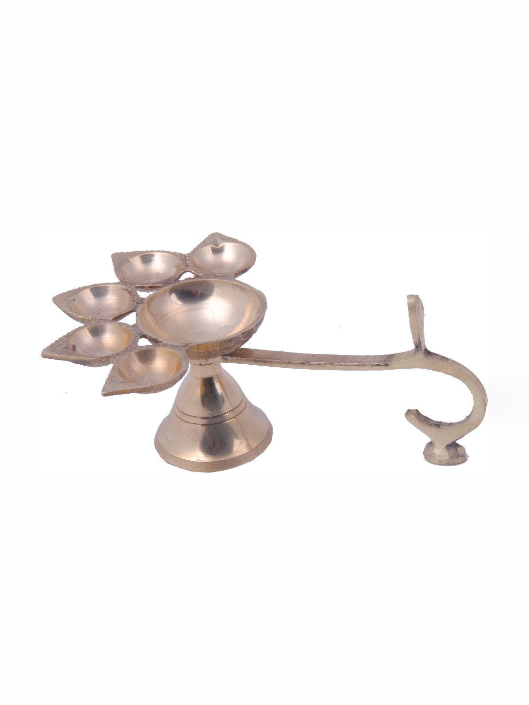 Shivshakti Arts Yellow Brass Pooja Panchaarti Diya