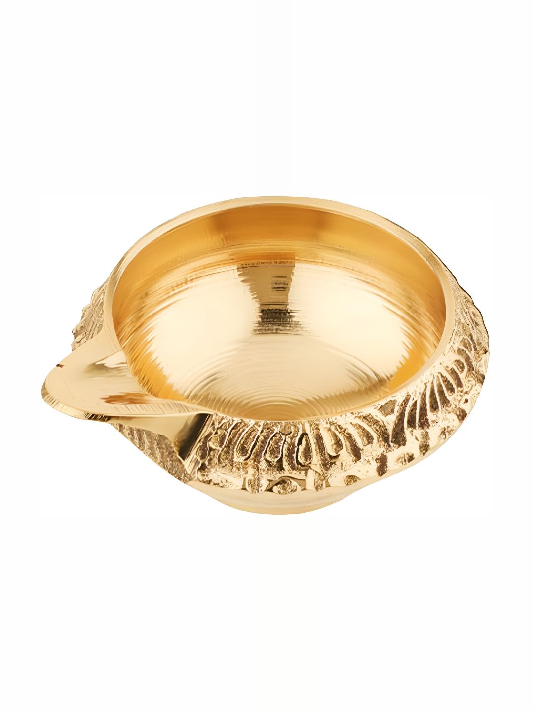 Shivshakti Arts Yellow Textured Pure Brass Kuber Diya