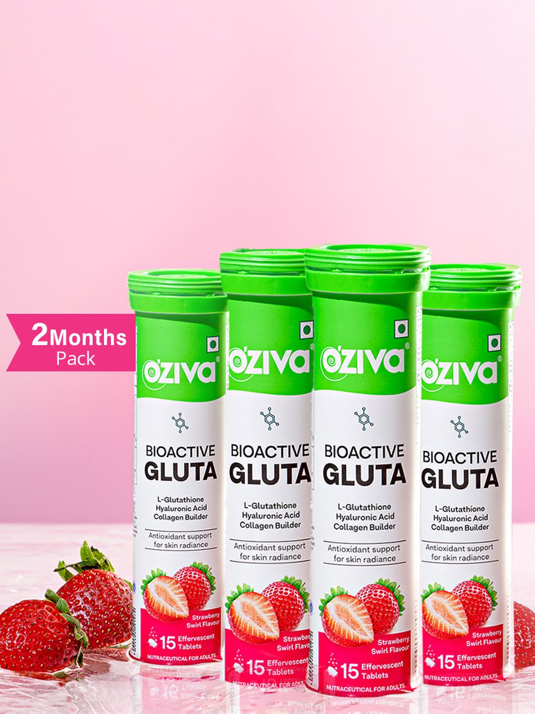 oziva glutathione fizz Buy OZiva Gluta Fizzy Strawberry Swirl with L-Glutathione & Vitamin C - 15  Pcs Each - Skin Supplements for Unisex 27753588