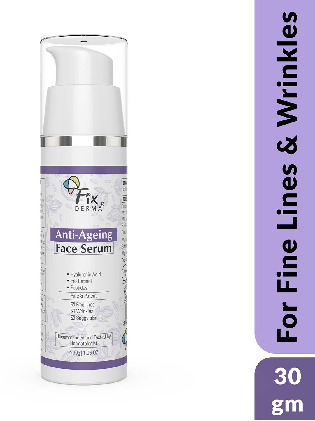 FIXDERMA Anti-Ageing Face Serum with Hyaluronic Acid & Pro Retinol - 30 g