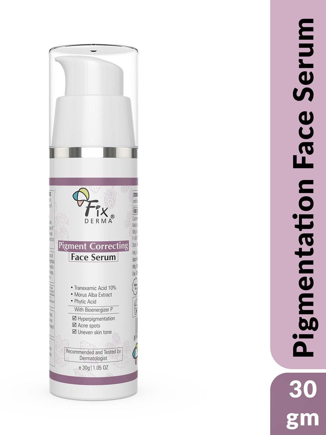 FIXDERMA Pigment Correcting Face Serum with 10% Tranexamic Acid & Phytic Acid - 30 g