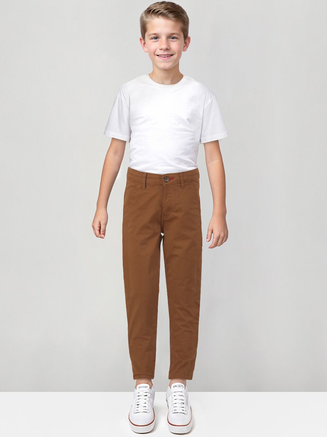 Gini and Jony Boys Mid-Rise Cotton Regular Trousers