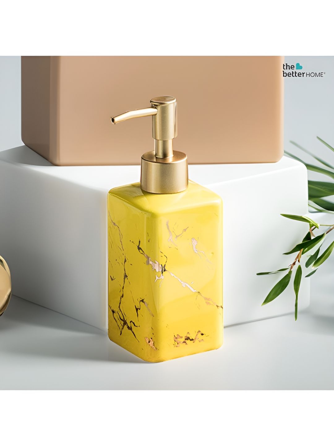 The Better Home Yellow Ceramic Dispenser 320ml