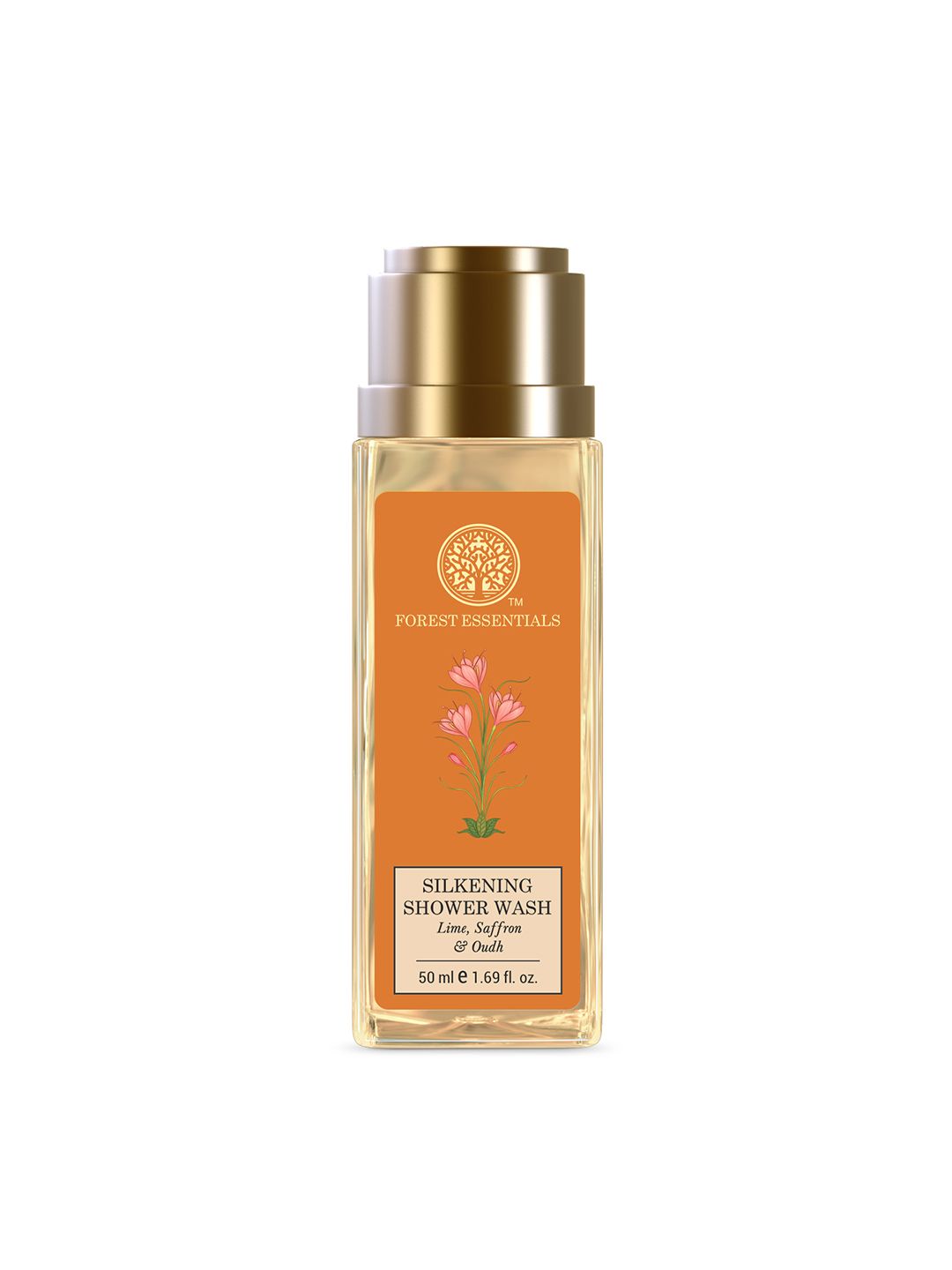Forest Essentials Lime Saffron & Oudh Travel Size Silkening Shower Wash - 50ml