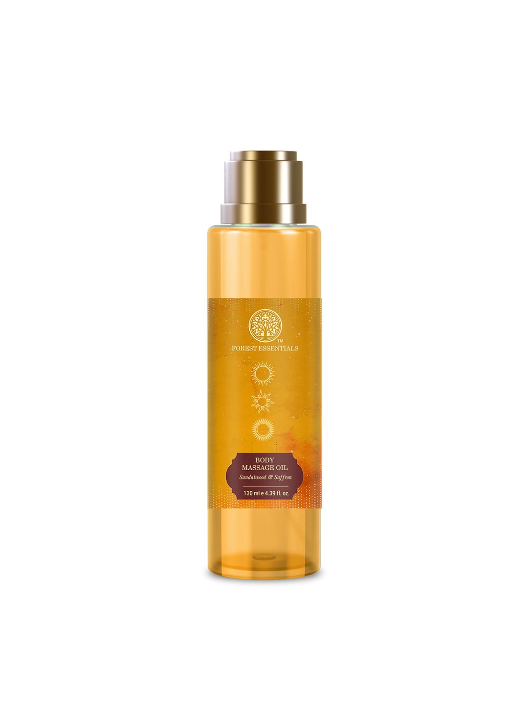Forest Essentials Sandalwood & Saffron Body Massage Oil For Moisture & Nourishment - 130ml
