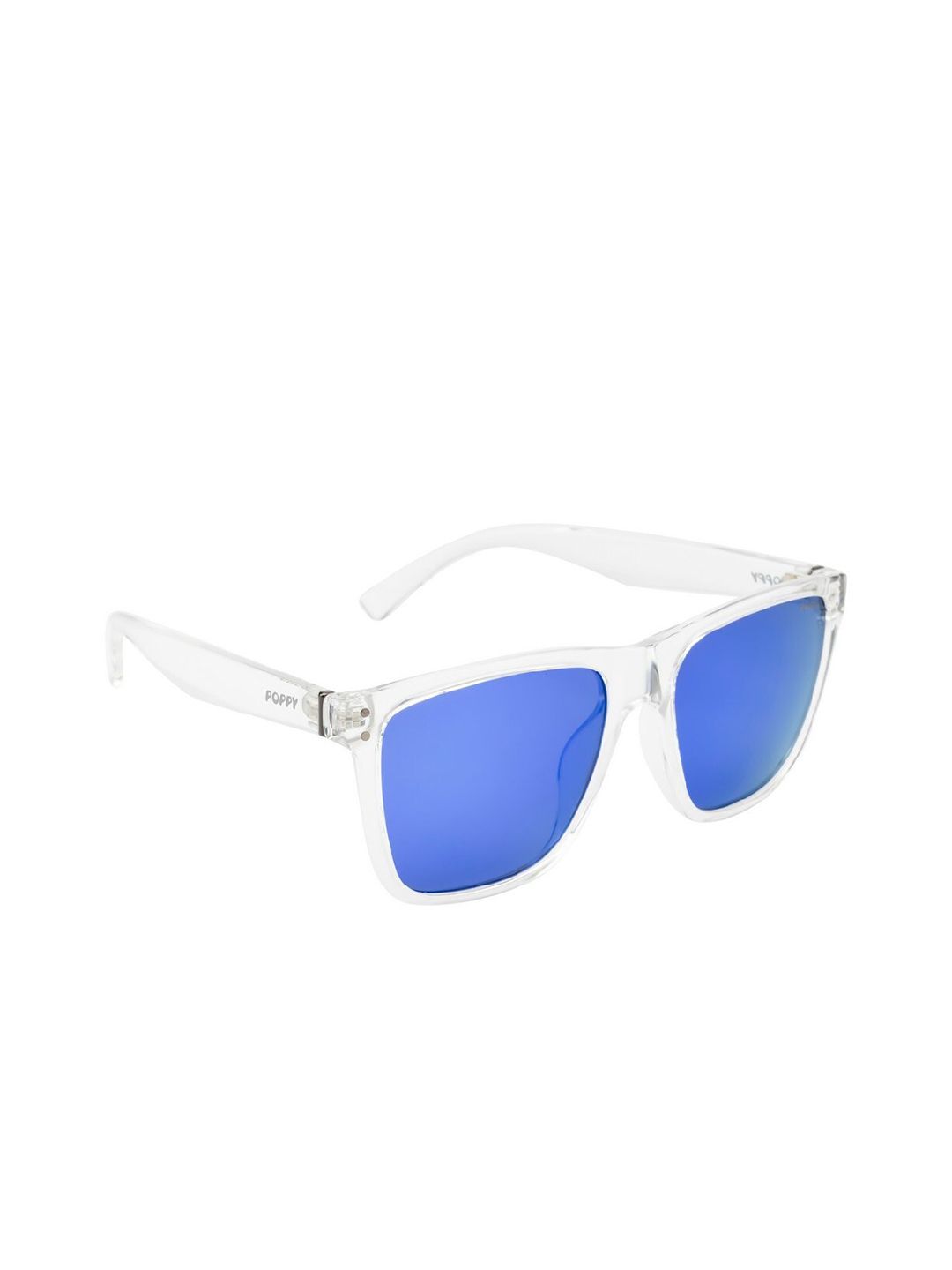 POPPY Men Wayfarer Sunglasses with UV Protected Lens PO-5020-C05-Crystal