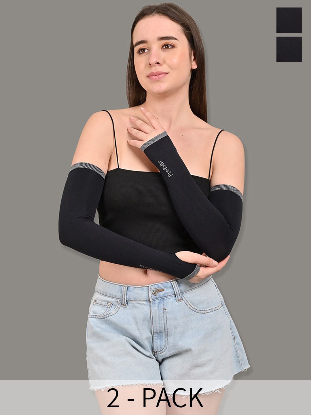 BAESD Unisex Pack Of 2 UV Sun Protection Compression Stretchable Cool Arm Sleeves Gloves