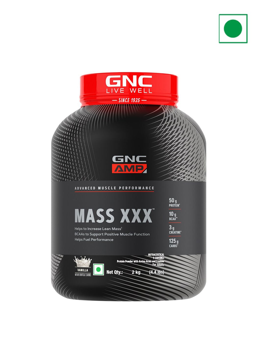 GNC GNC AMP Mass XXX Gainer Powder - Vanilla - 2Kg