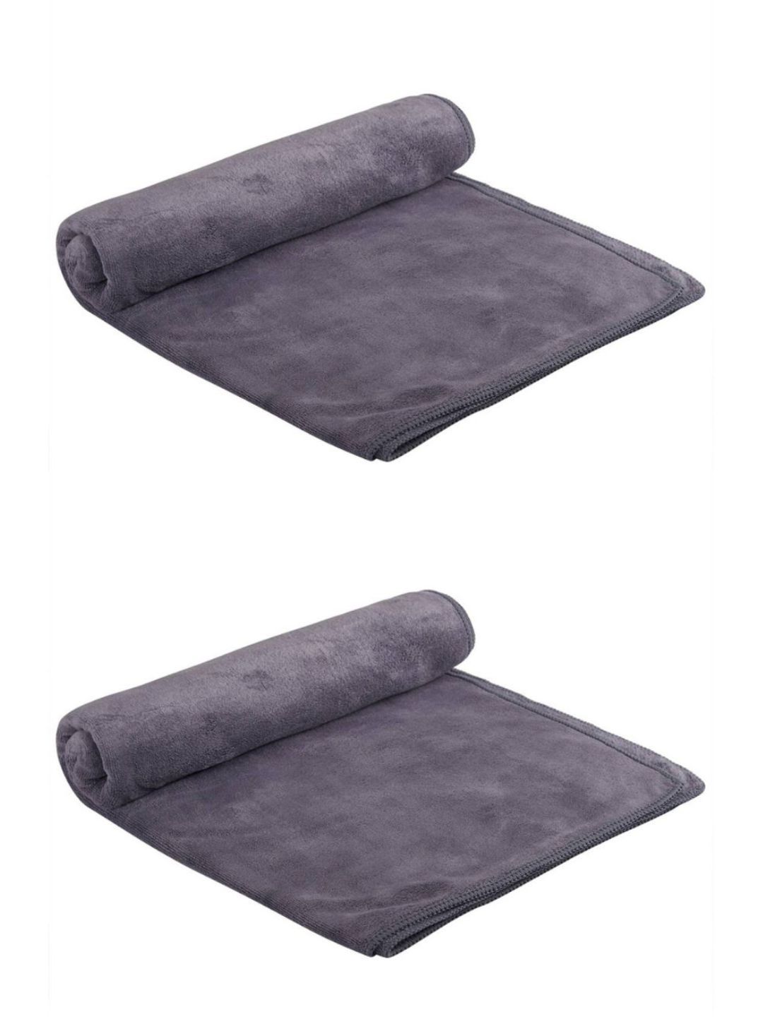 Aura Grey 2 Pieces Microfiber 300 Absorbent Ultra Soft Anti-Fade Bath Towels