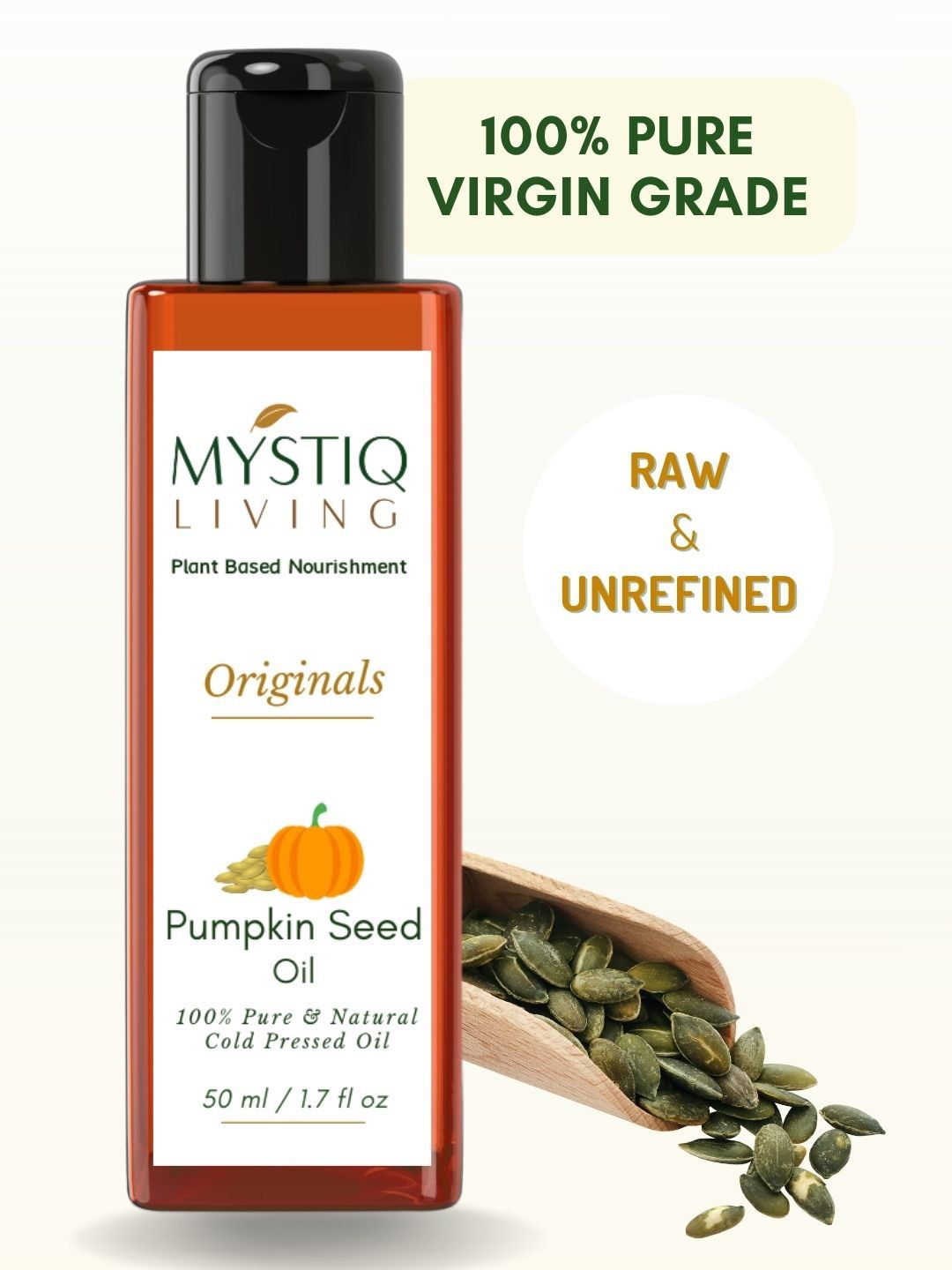 MYSTIQ LIVING Pumpkin Seed Oil For Hair & Skin - 50ml