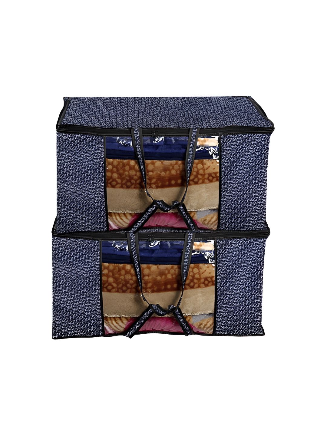 Stylista Blue & White 2 Pieces Printed Water Resistant Sweater Bag Organisers