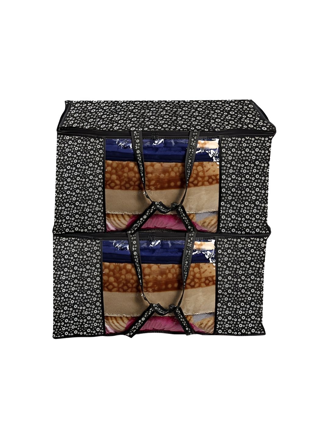 Stylista White & Black 2Pcs Printed Water Resistant Multi-Utility Organisers