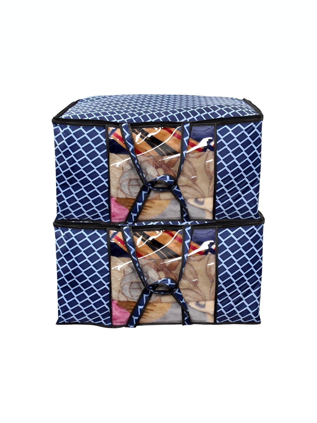 Stylista Blue & White 2 Pieces Printed Water Resistant Sweater Bag Organisers