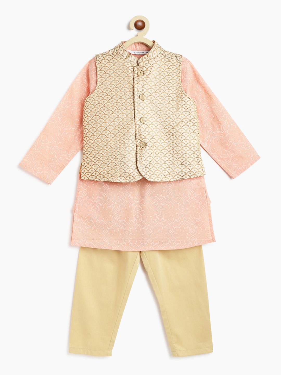 Campana Boys Printed Regular Pure Cotton Kurta with Pyjamas