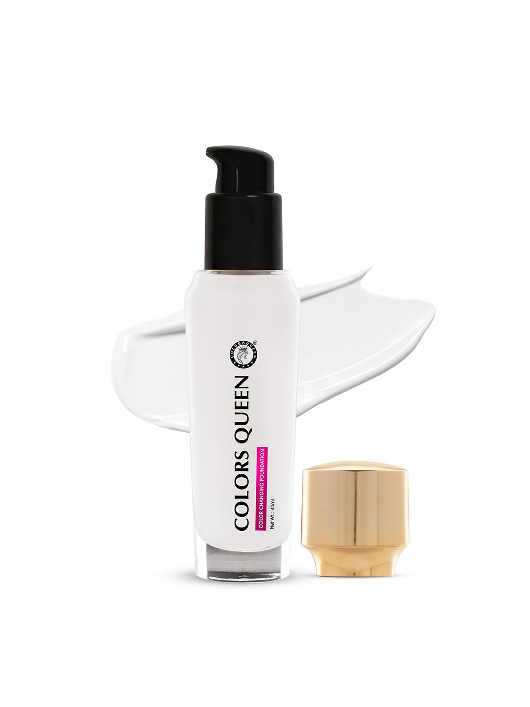 Colors Queen Color Changing Waterproof Satin Finish Foundation 40 ml - White 01