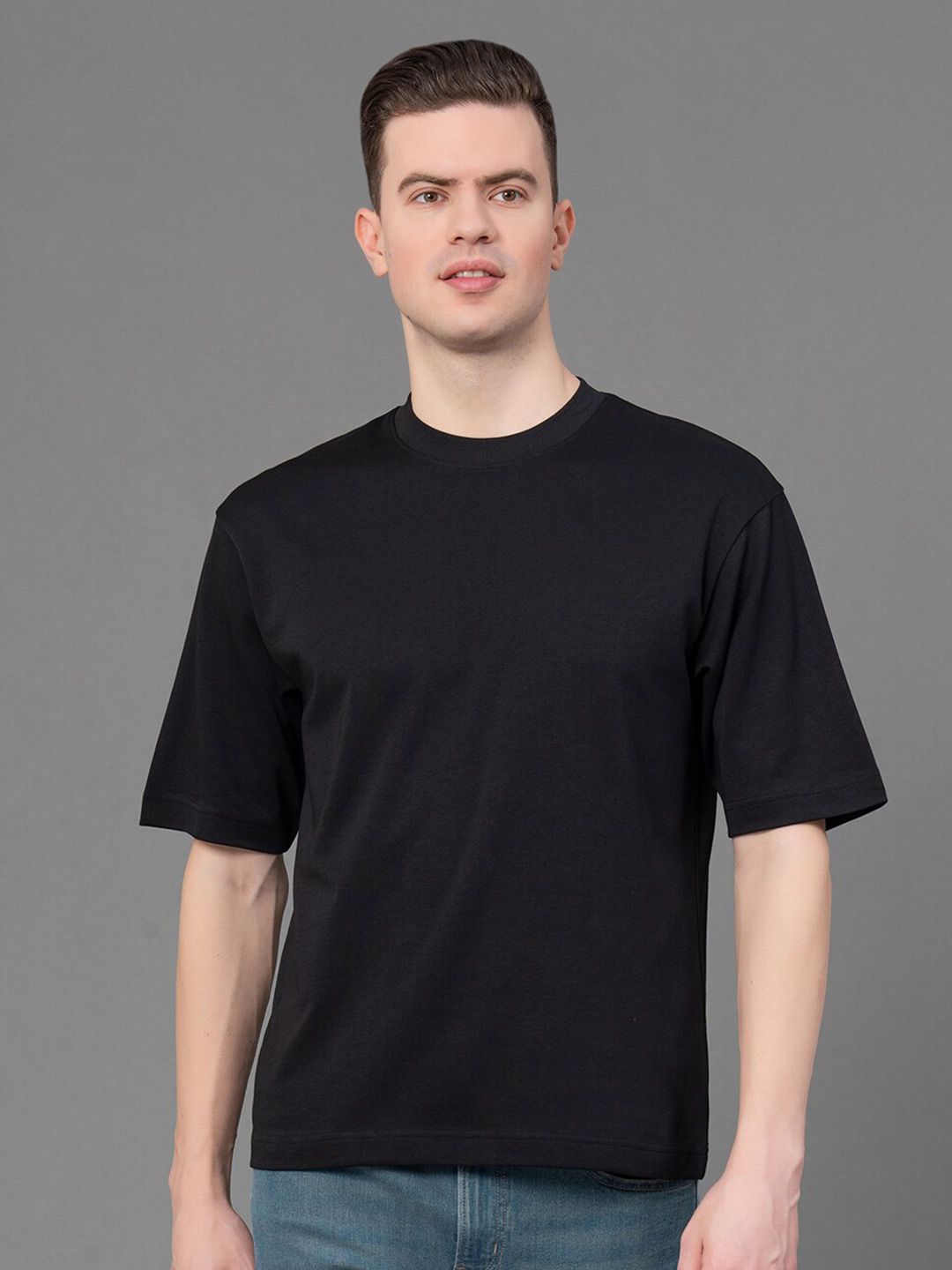 Red Tape Solid Oversized T-Shirt