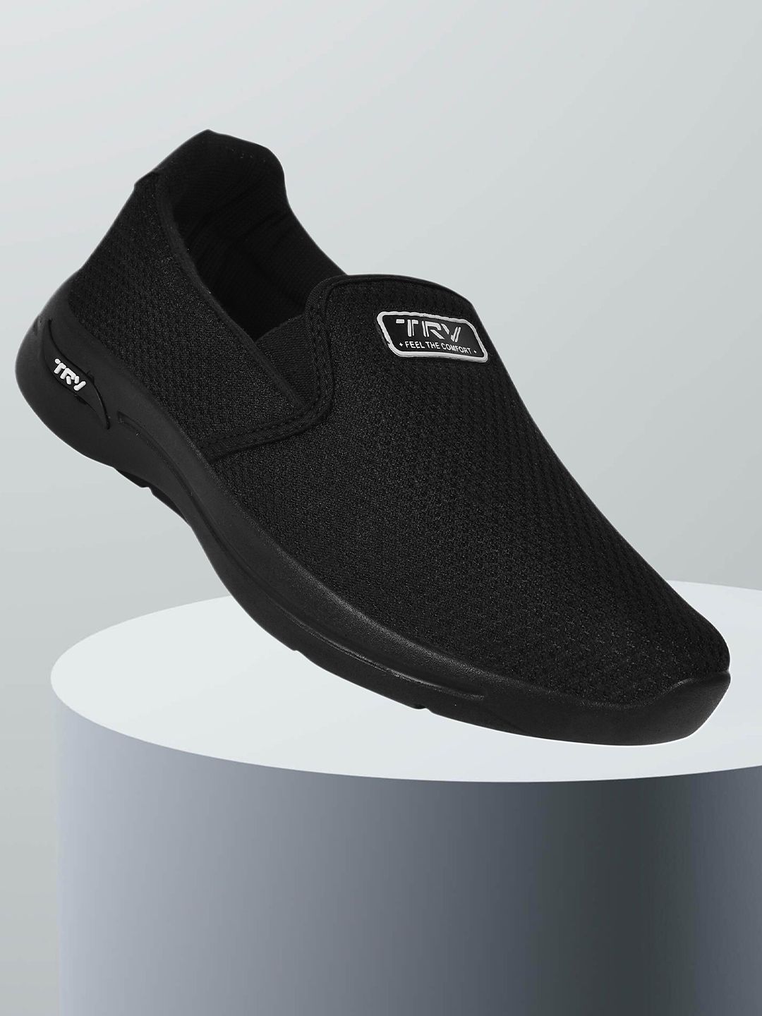 TRV Men Textured Slip-On Walking Shoes