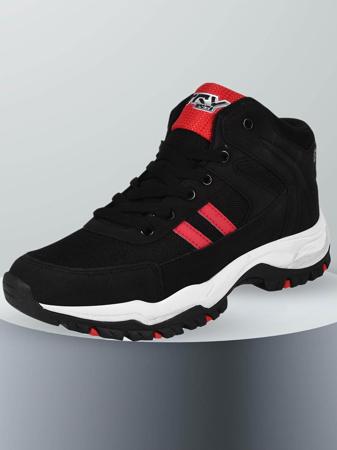 TRV Men Textured Lace-Up Walking Shoes