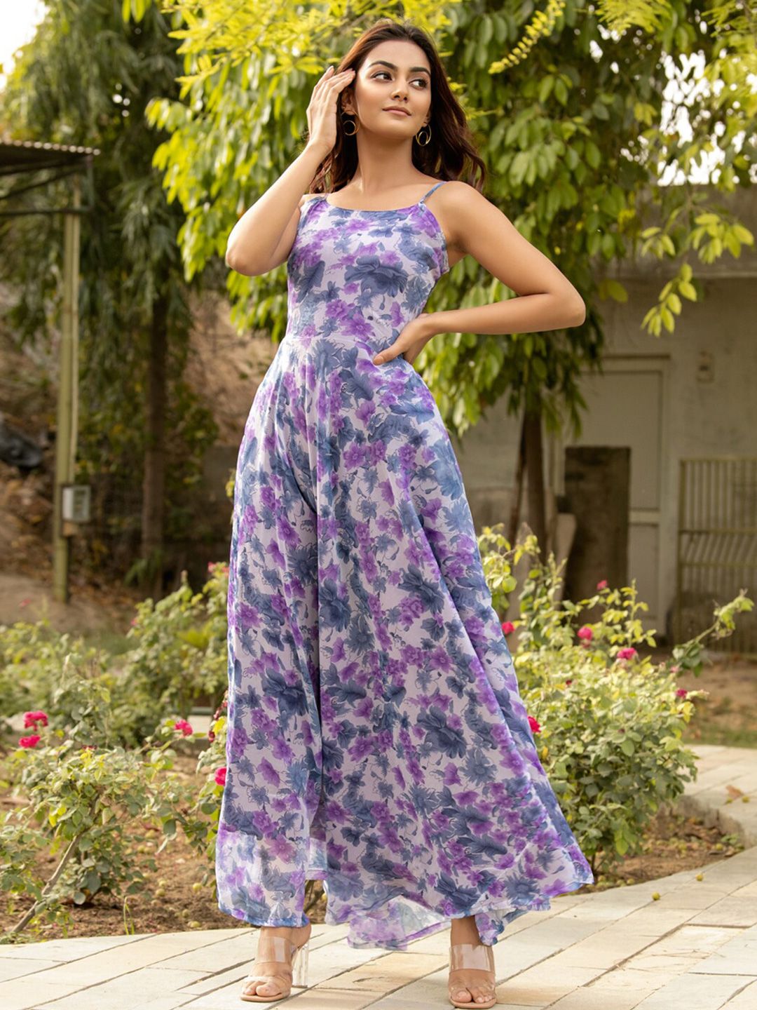 sachin and babi light blue dress 7 Chocolate Brown Outfit Ideas to Try for Sleek Yet Cozy Warmth main image 1