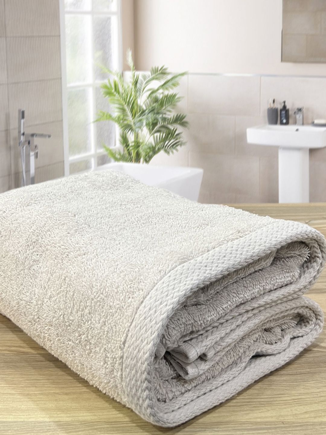 LABHAM Unisex Cream Bath Towels