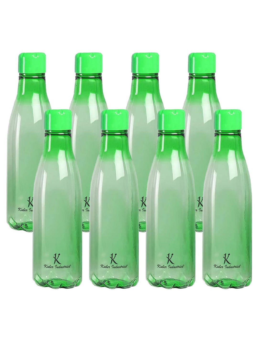 Kuber Industries Green Brand Logo Plastic Spill Proof 4 Piece Water Bottle - 1L