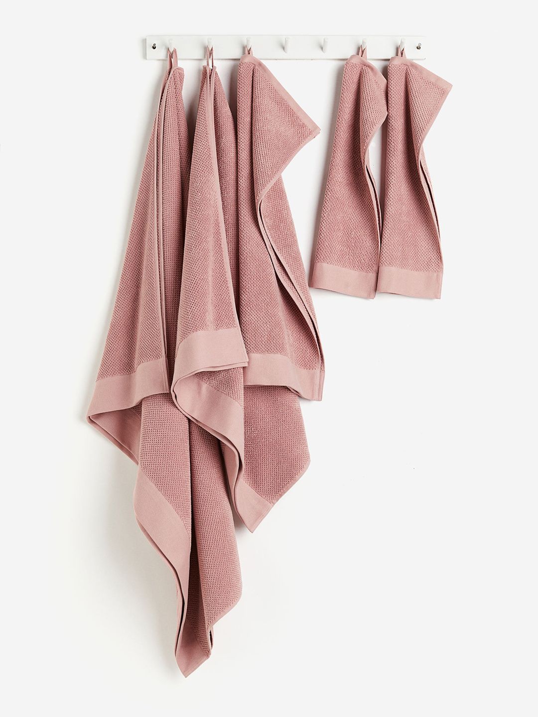H&M Pink Cotton Terry Hand Towel
