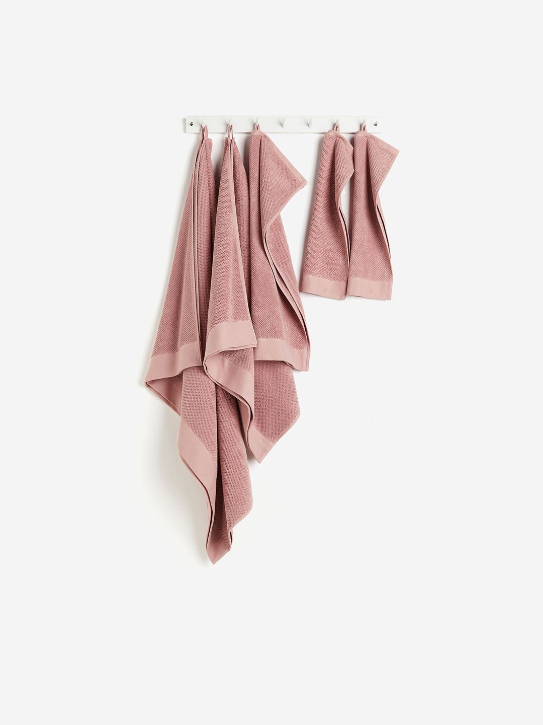 H&M Pink 2-Pack Cotton Terry Guest Towels