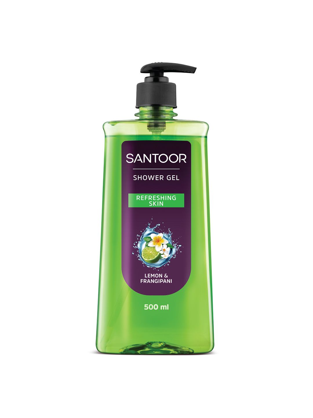 Santoor Refreshing Skin Lemon & Frangipani Shower Gel - 500ml