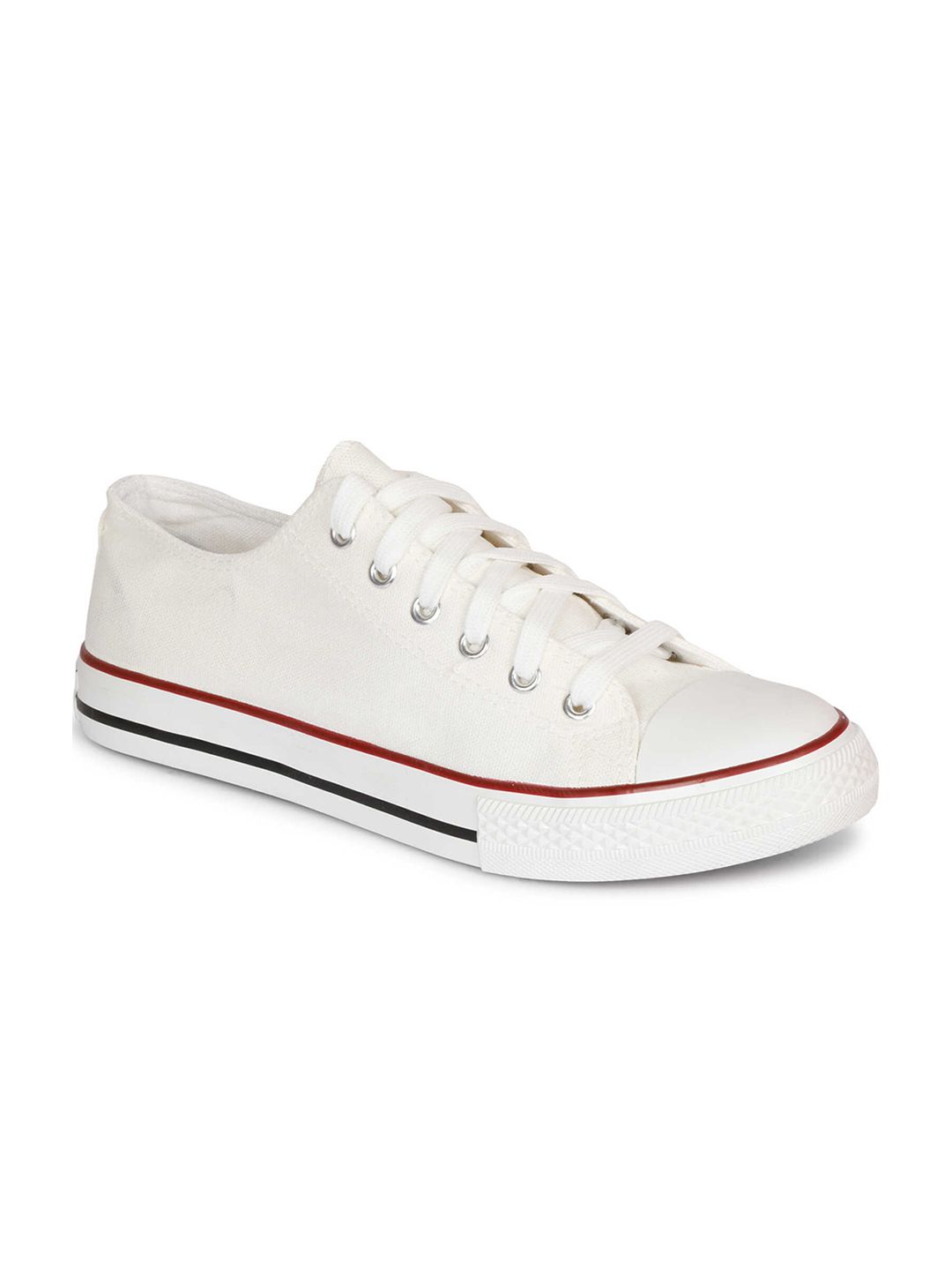 The Roadster Lifestyle Co. Men White Comfort Insole Canvas Lace-Up Sneakers