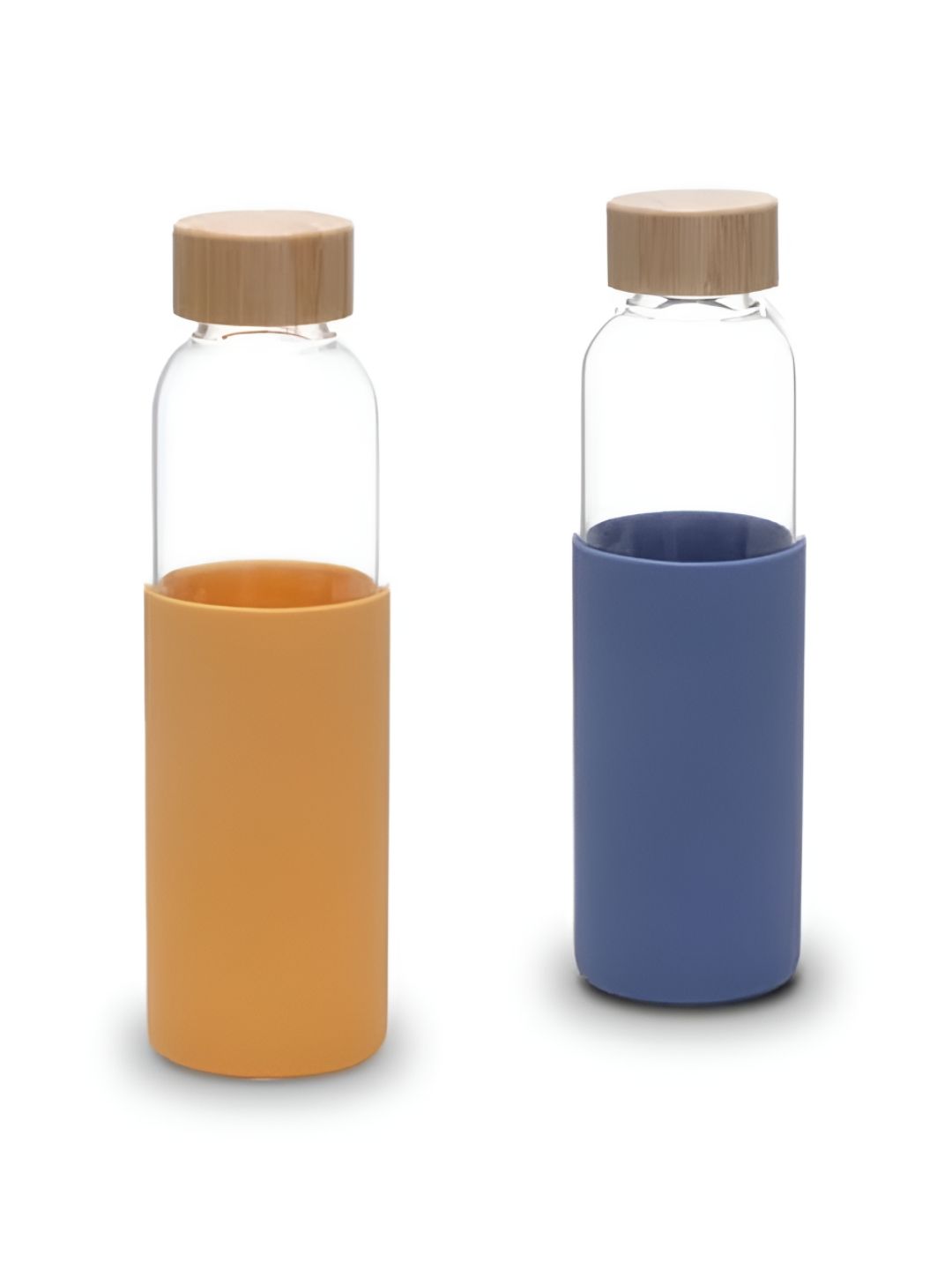 UMAI Yellow Solid Glass Spill Proof 2 Piece Water Bottle - 550ml