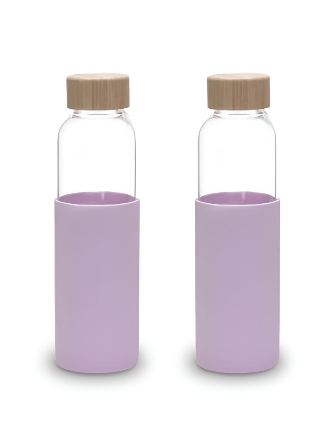 UMAI Purple Glass Spill Proof 2 Piece Water Bottle - 550ml