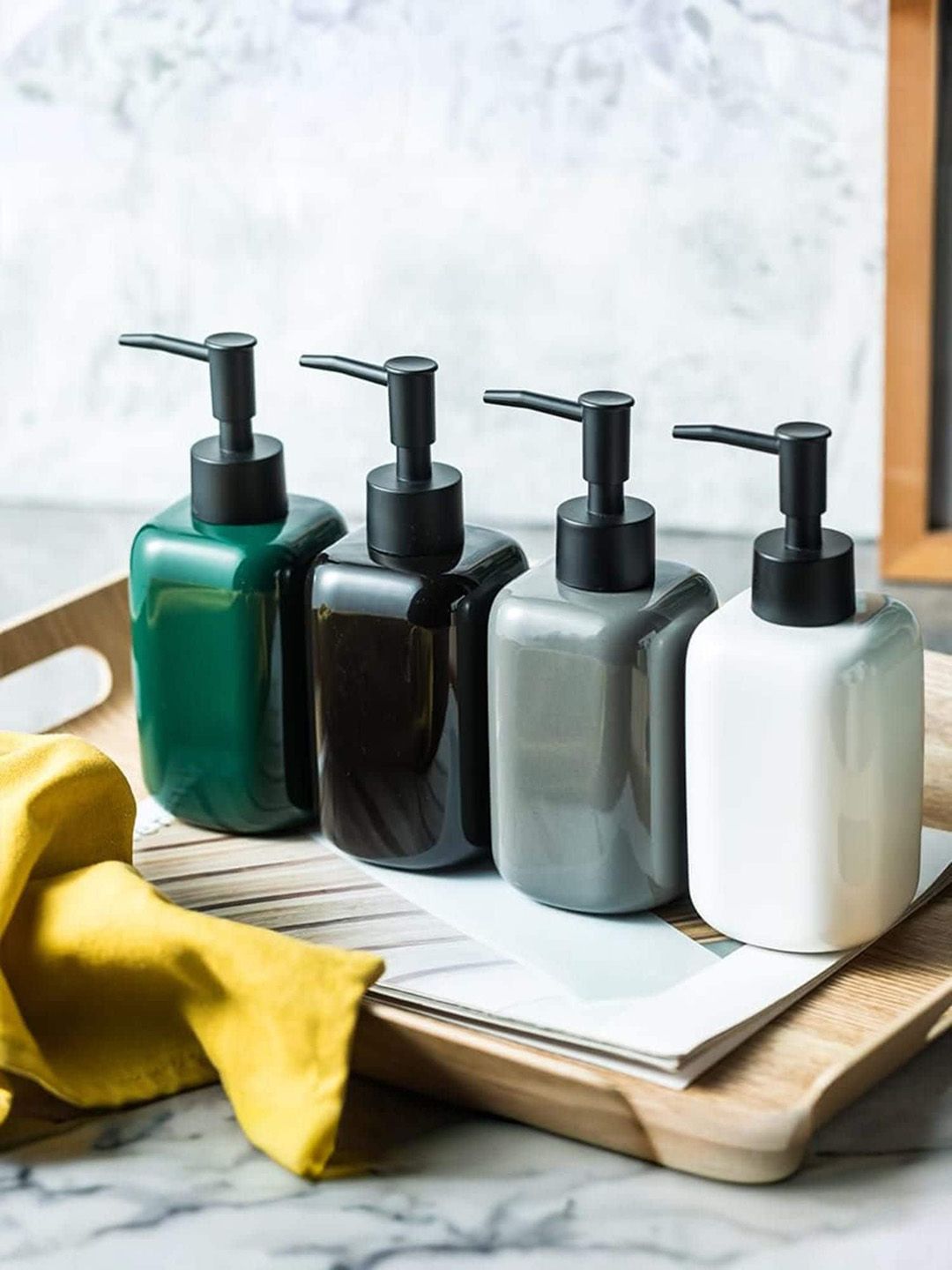 UMAI White Stoneware Soap Dispenser