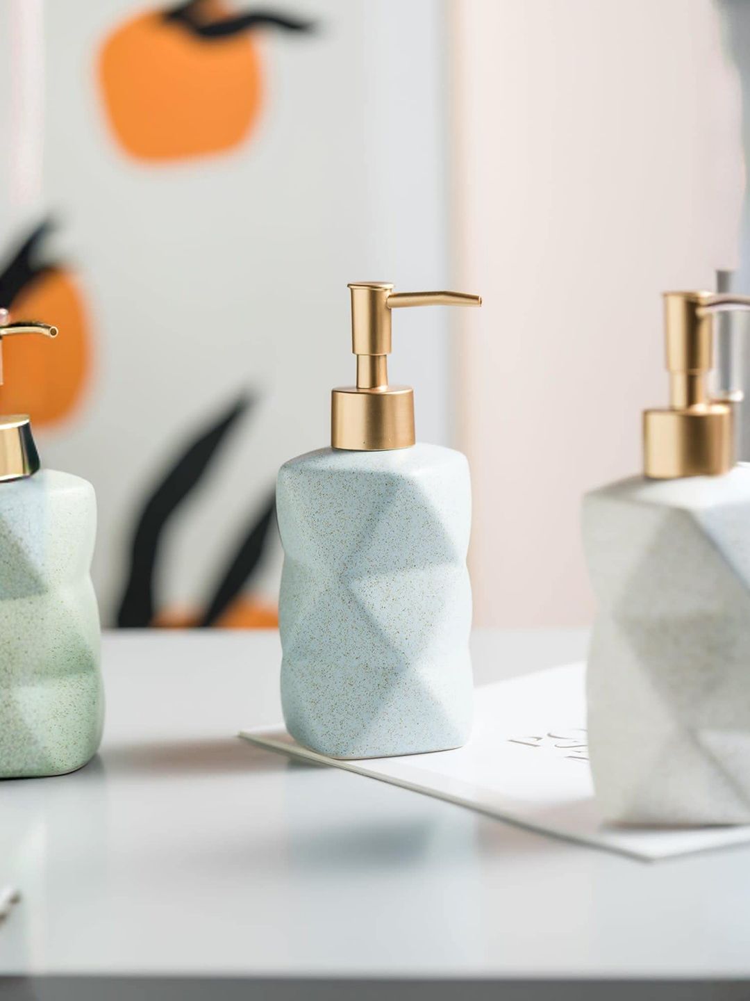 UMAI Blue Ceramic Soap Dispenser 300 ml