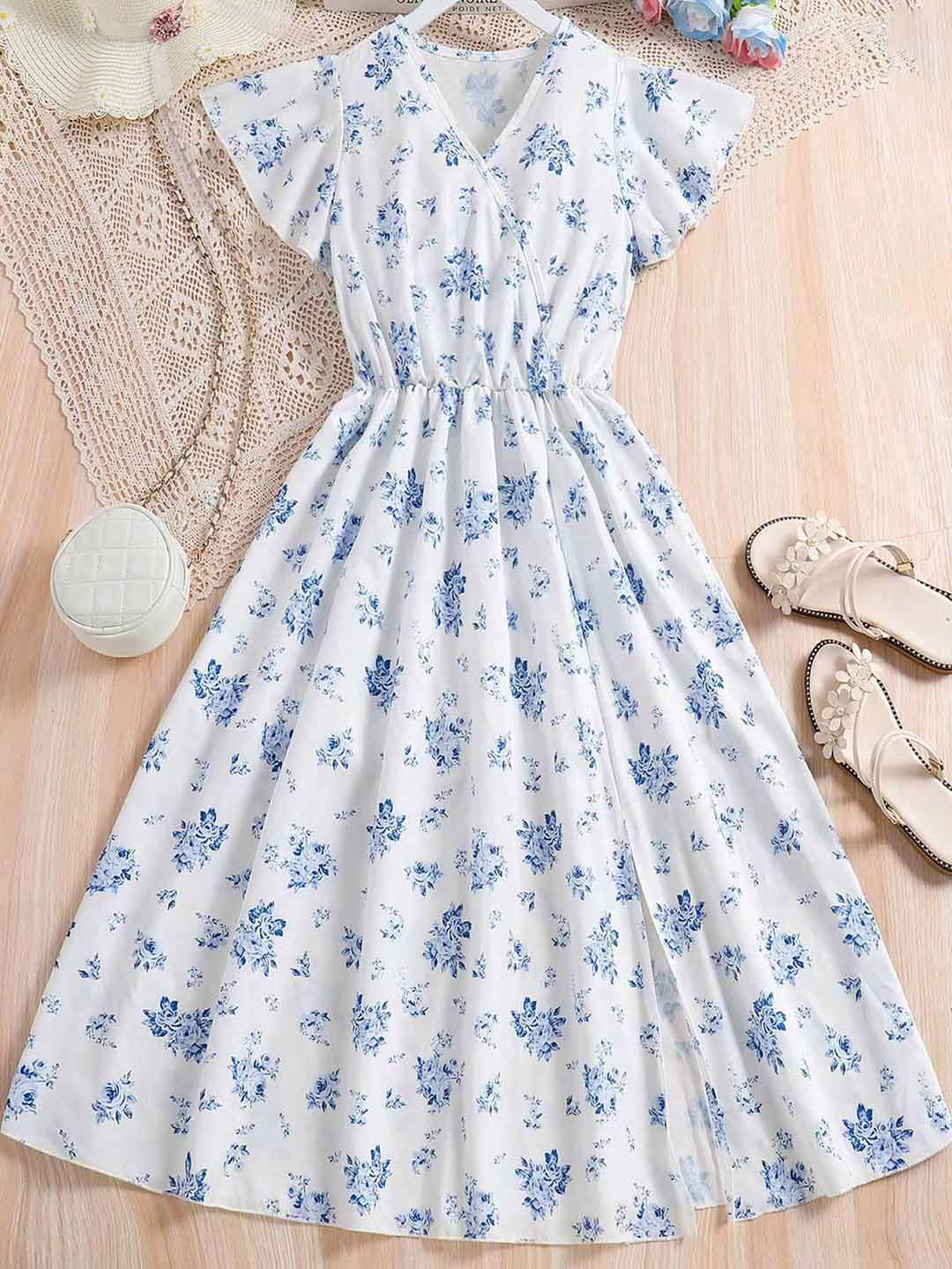 Buy BAESD Floral Print Fit & Flare Dress - Dresses for Girls 27985646