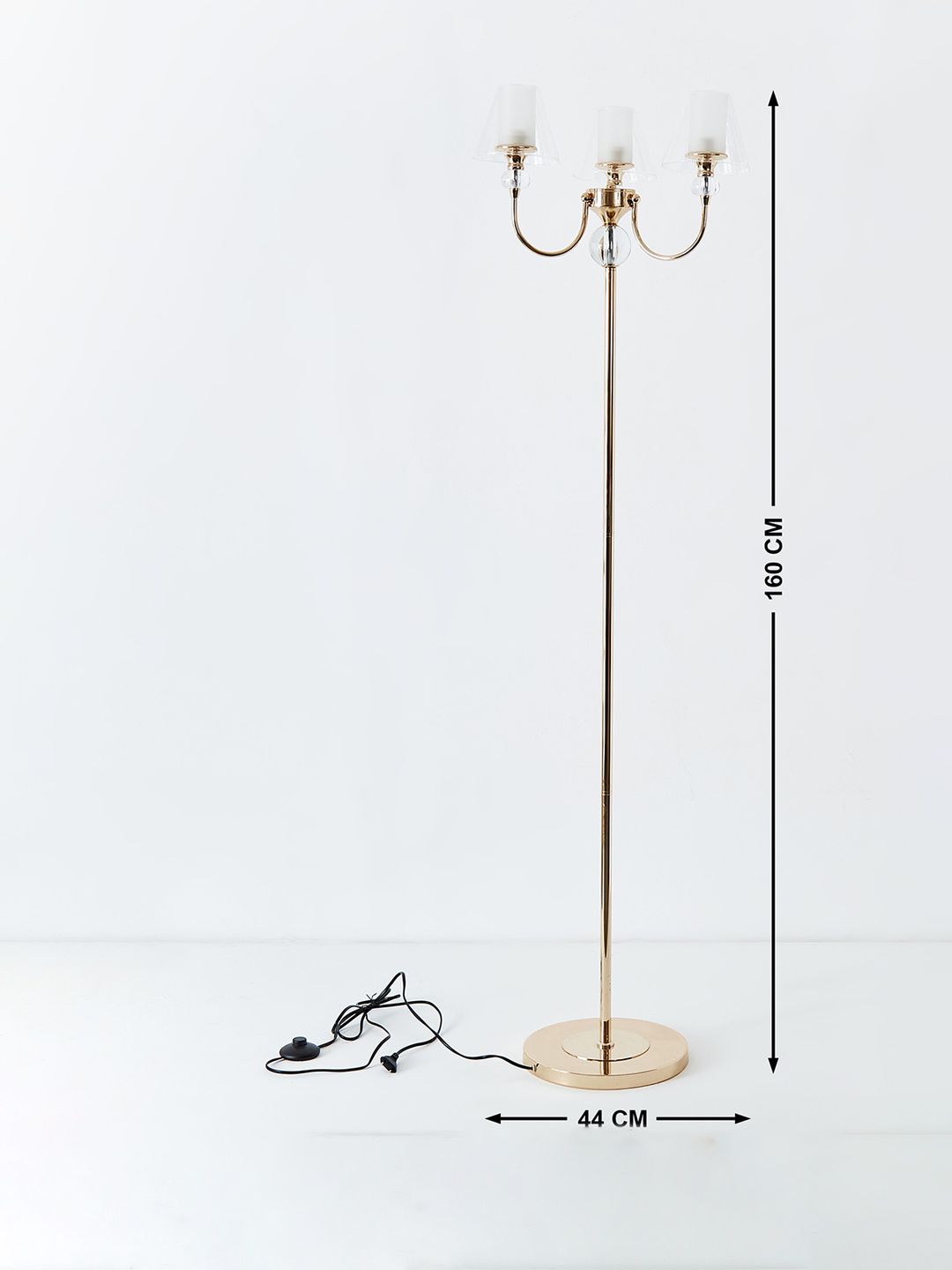 Buy Home Centre Melody Shellacs Yellow & White Frustum Metal Floor