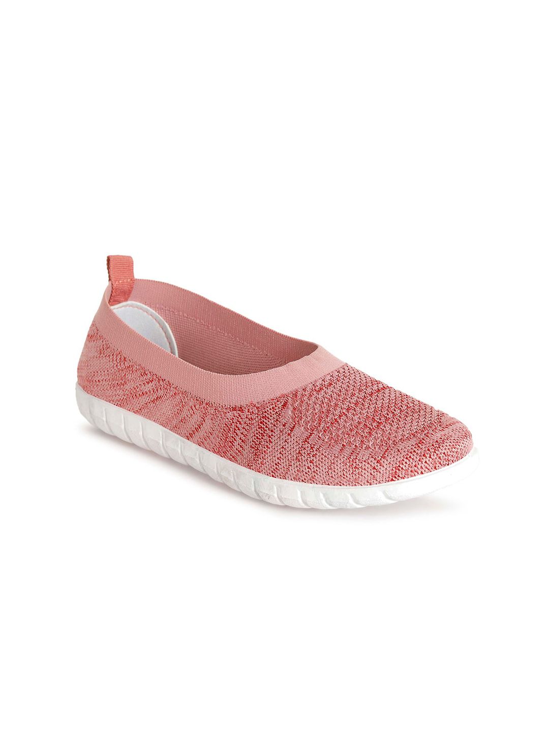 aadi Women Textured Round Toe Lightweight Mesh Slip-On Sneakers