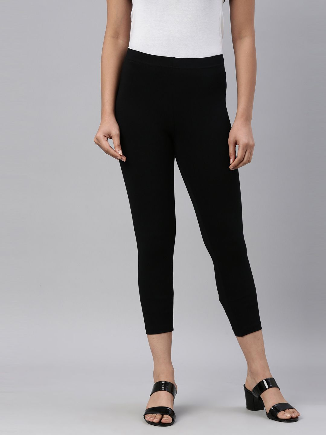 Go Colors Plus Size Slim-Fit Ankle Length Legging