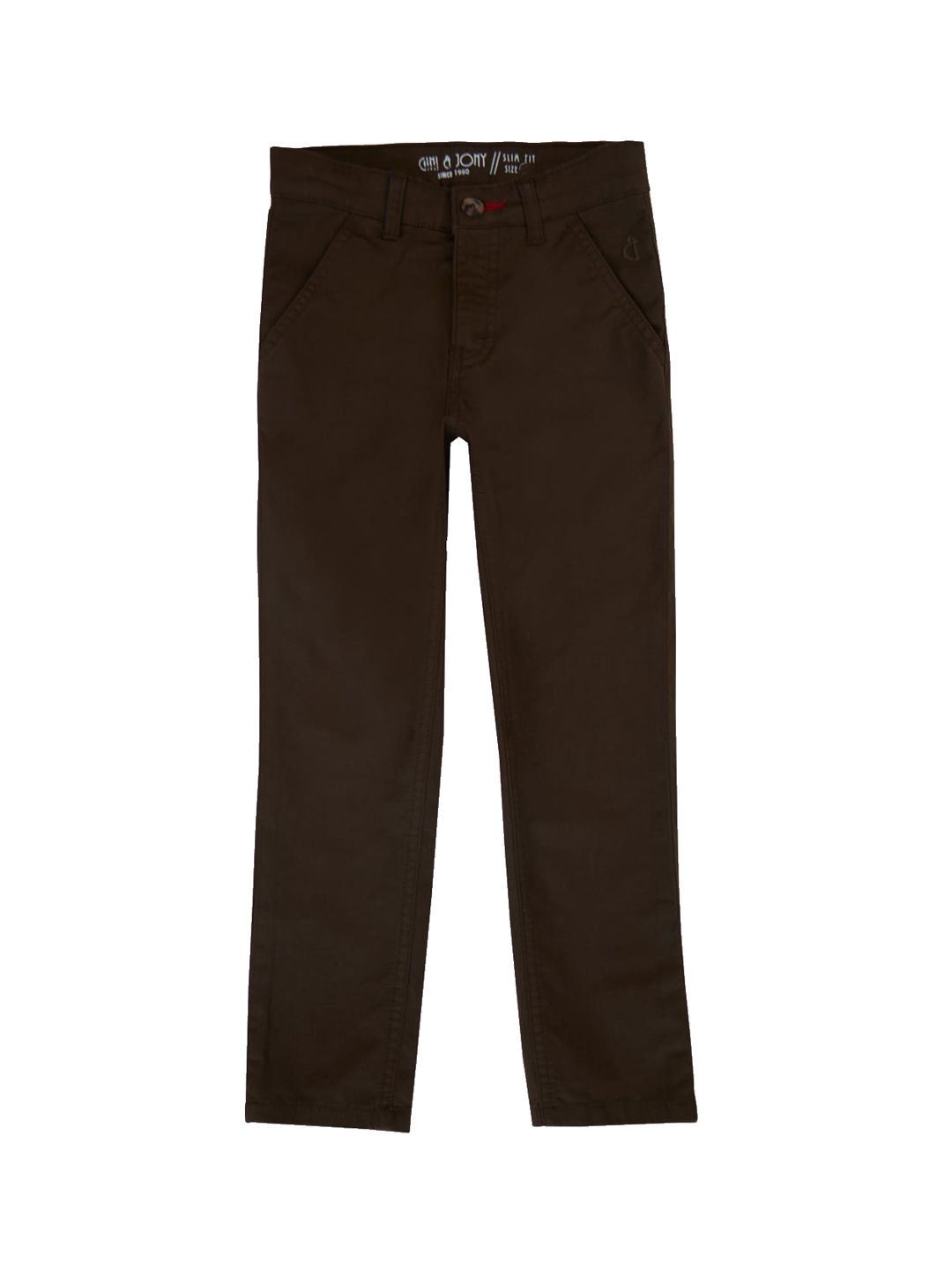 Gini and Jony Boys Cotton Mid Rise Chinos Trousers