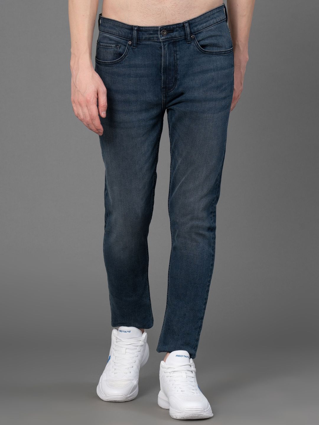 Red Tape Men Light Fade Acid Wash Stretchable Jeans