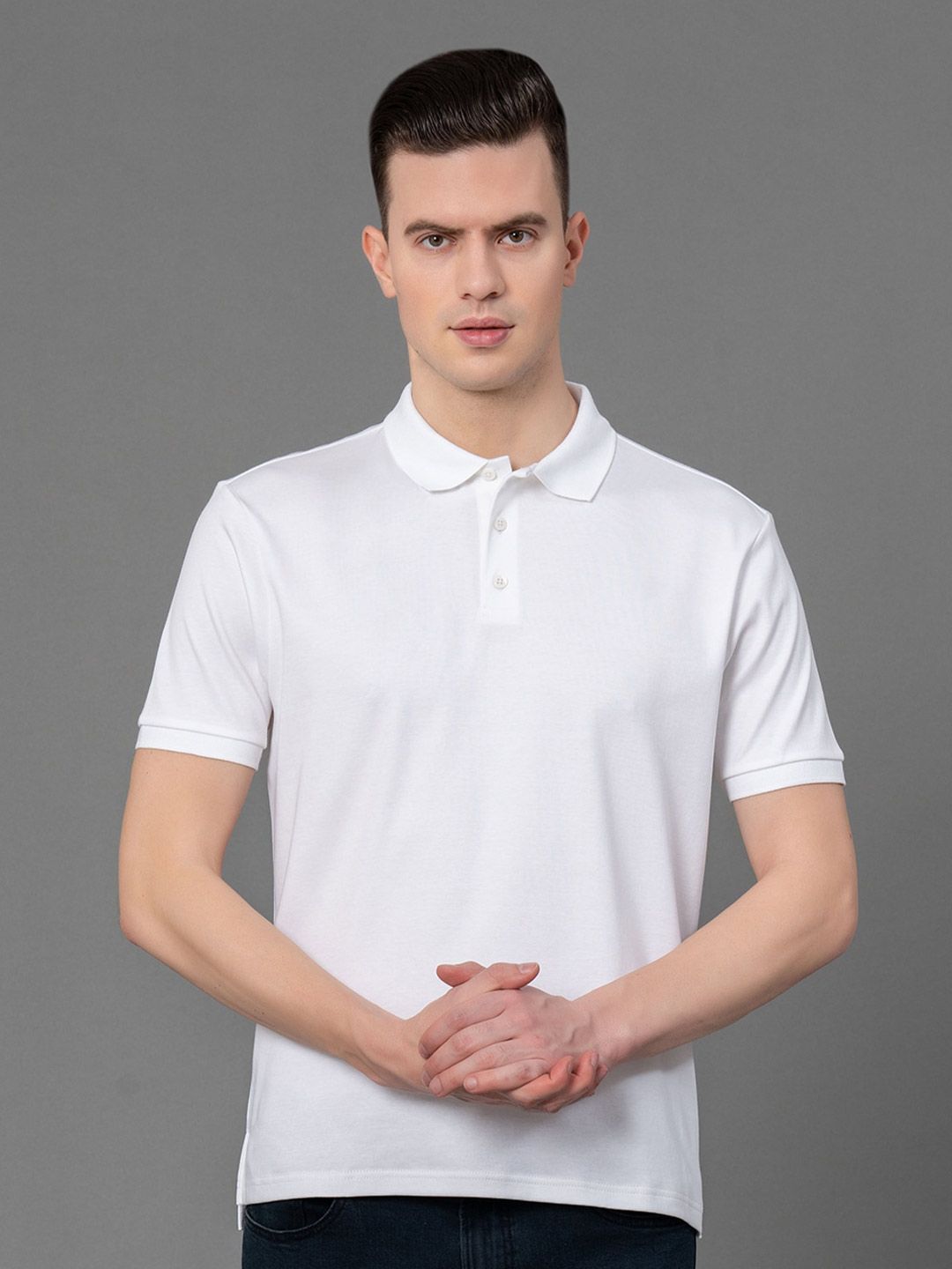 Red Tape Polo Collar Pure Cotton T-shirt