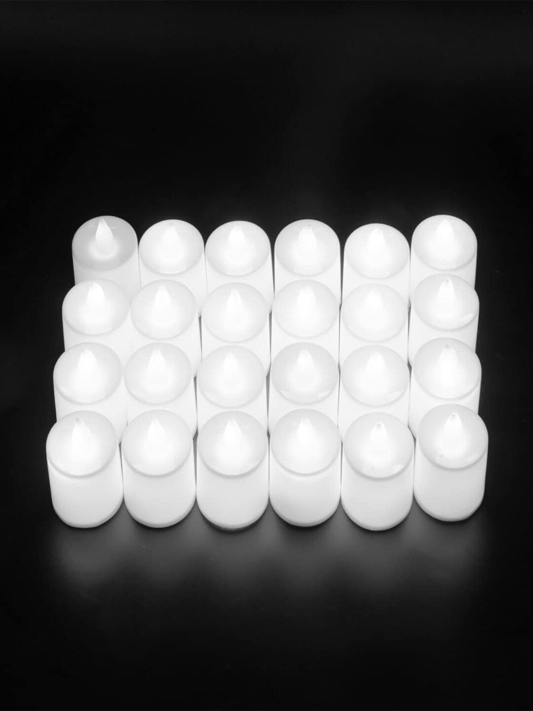 Kuber Industries White Acrylic Cylinder Solid High Quality Electrical Table Lamps