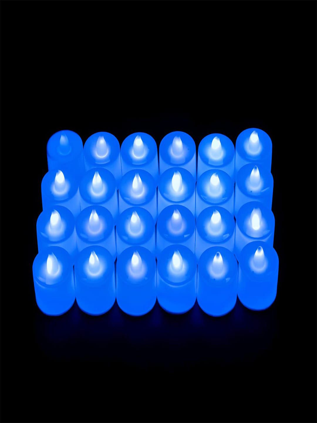 Kuber Industries Blue Acrylic Cylinder Solid High Quality Electrical Table Lamps