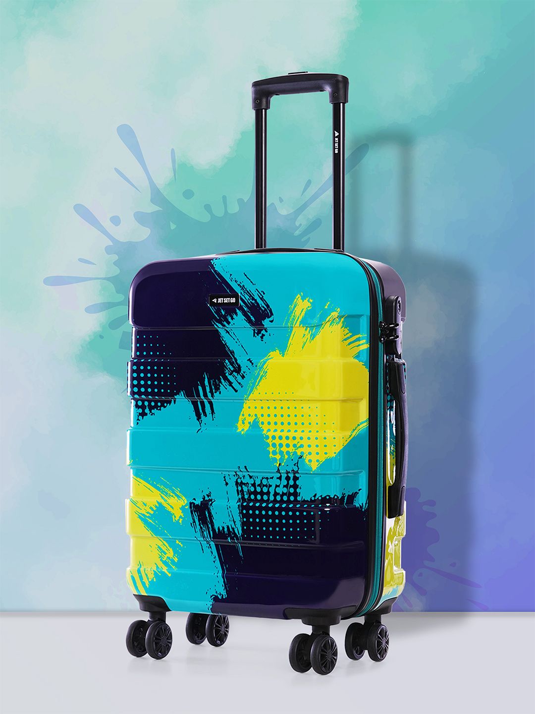 Buy Nasher Miles Jet Set Go Real Printed Hard-Sided Cabin Trolley
