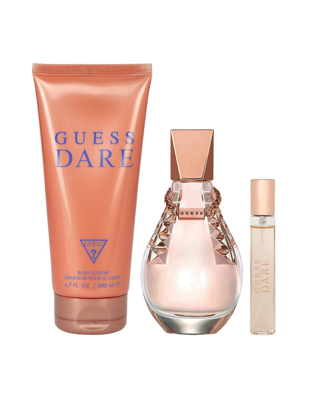 GUESS Dare Set Of 3 Long Lasting Eau De Toilette 100ml-15ml & Body Lotion Gift Set