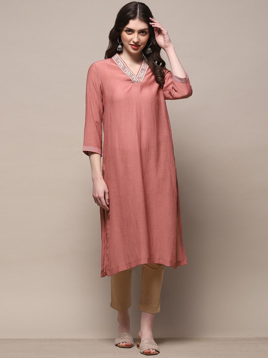 Biba Biba Women Flared Sleeves Kurta