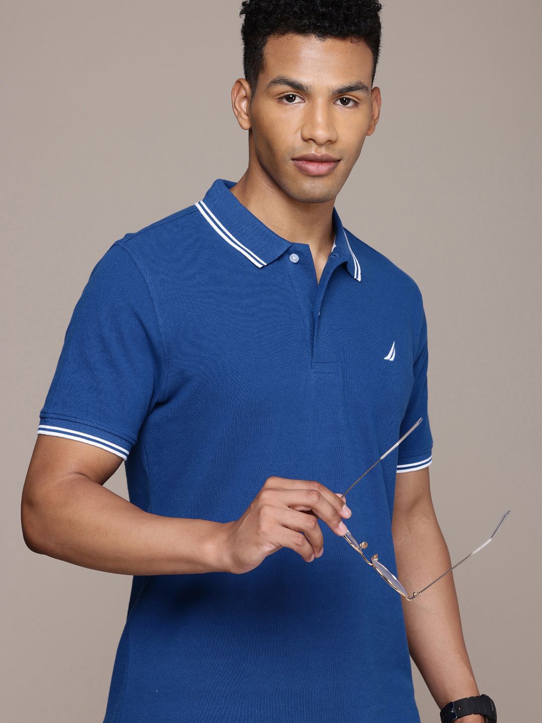 Nautica Polo Collar Pure Cotton T-shirt