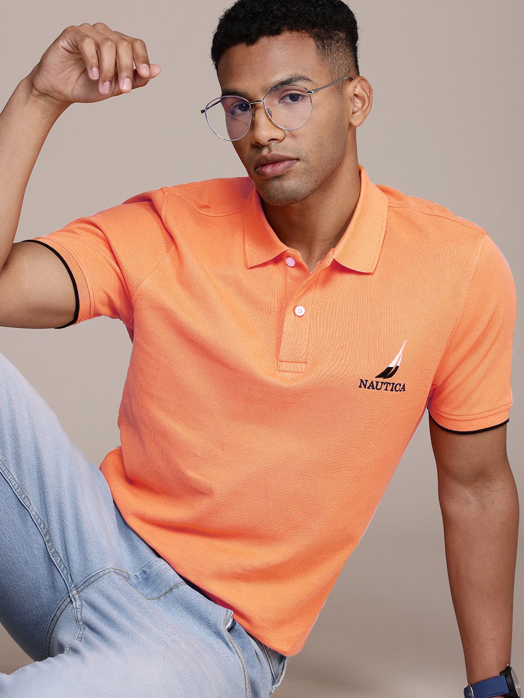 Nautica Polo Collar Pure Cotton T-shirt