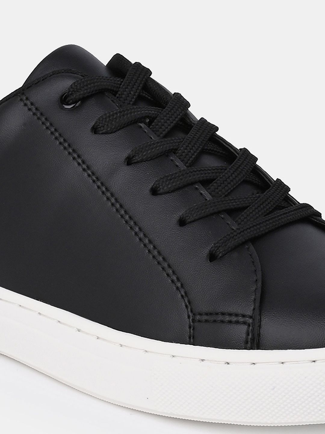 Buy Styli Faux Leather Lace Up Sneakers - Casual Shoes for Men